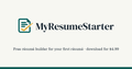 MyResumeStarter — free résumé builder, download your résumé for $4.99