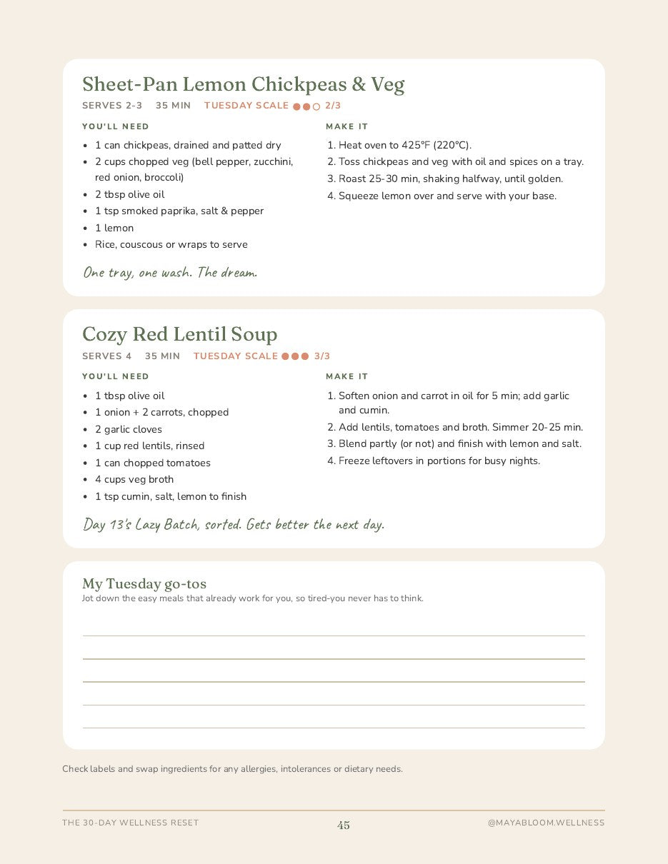 Inside the 30-Day Wellness Reset: page 45